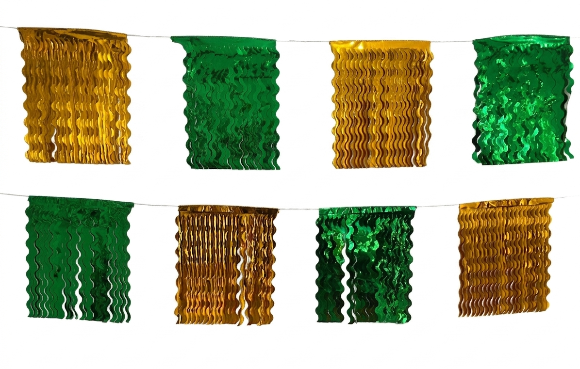 ENRRAMADAS HAWAIANAS VERDE CON DORADO